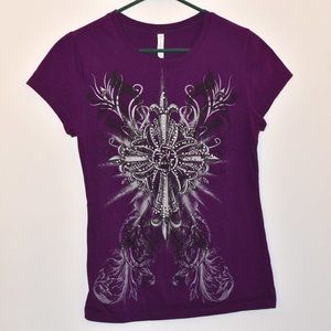 HELLOWIN T-shirt, XL, purple